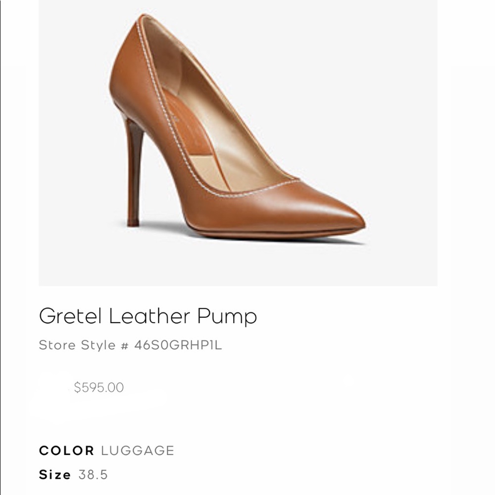 Michael Kors Collection
Luggage Gretel Leather Pumps